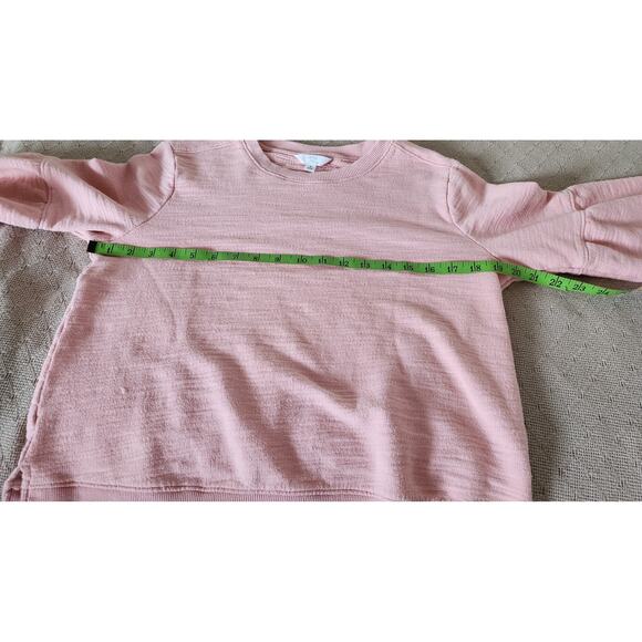 Time and Tru Pink Crew Neck Long Sleeve Sweatshirt Women's Size Small - Picture 9 of 10